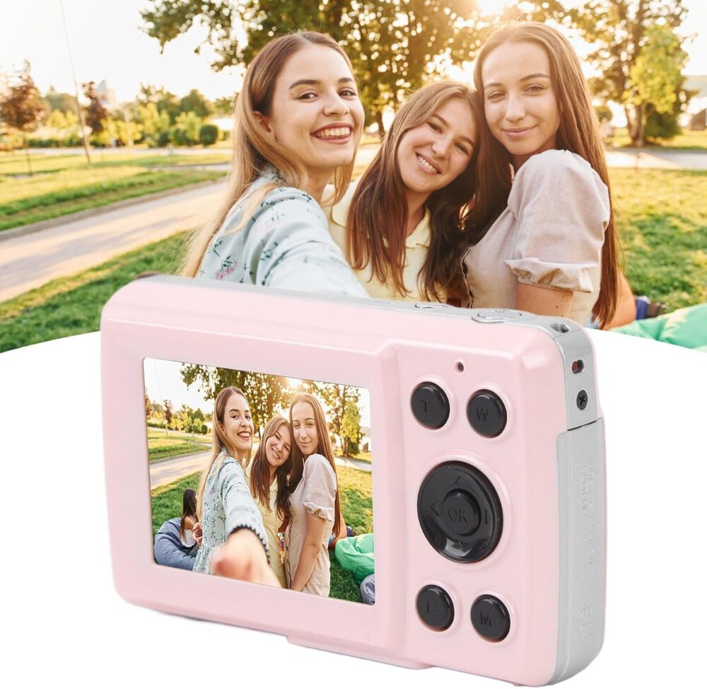 Digital Camera, 1080P Full HD 16X Zoom 64MP Digital Point and Shoot Camera, 2.4 Inch IPS Screen Auto Focus Vlogging Camera for Kids Teens Adult Beginner () - Image 8