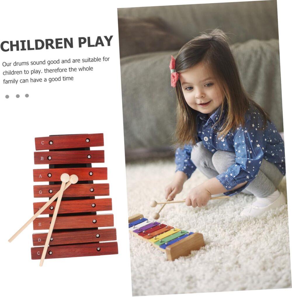 ERINGOGO Wooden Xylophone Glockenspiel Musical Instrument for Mallets Durable Tone Melodies and Developing Musical Skills - Image 10