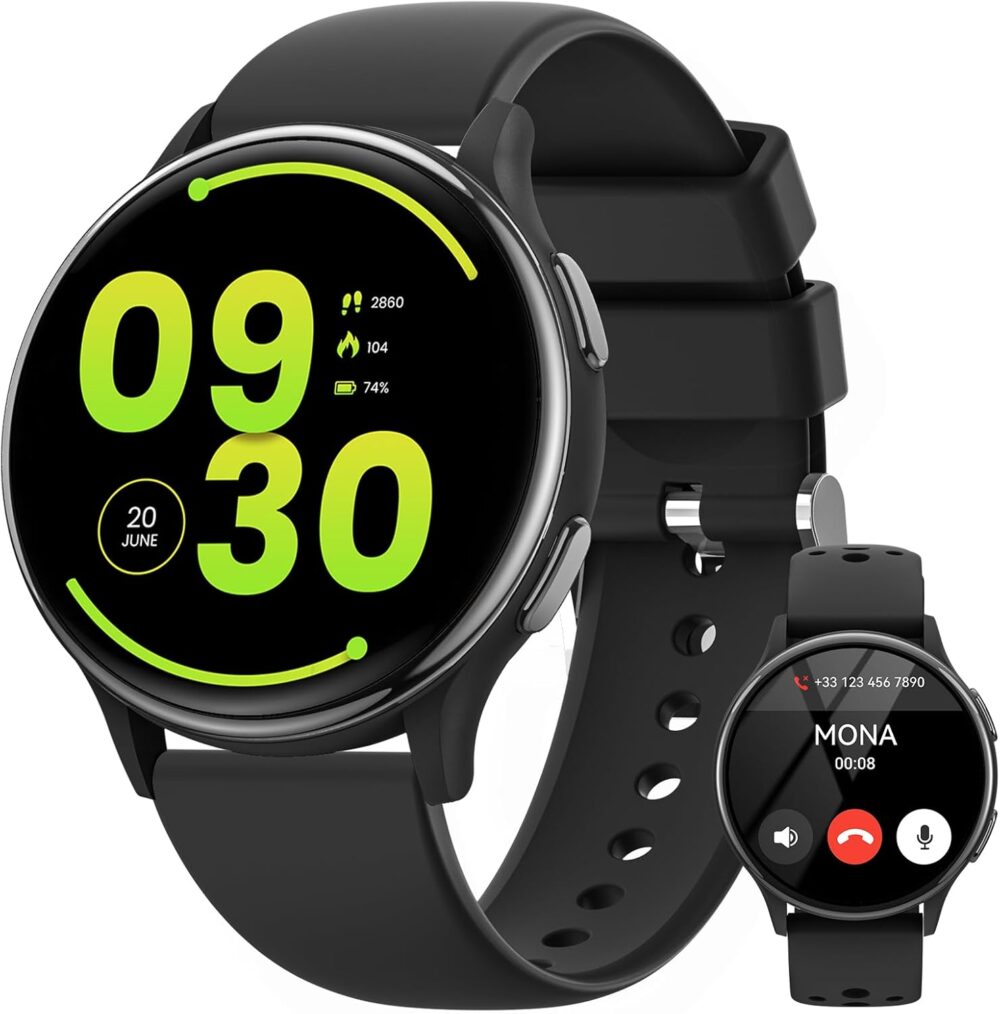 2025 Smart Watches for Women [Call/Answer] Android Phones & iPhone Compatible, Fitness Tracker Watches for Women Activity Trackers and SmartWatch Fitness Watch Heart Rate/Sleep/Sp02, 3 Watch Bands - Image 2