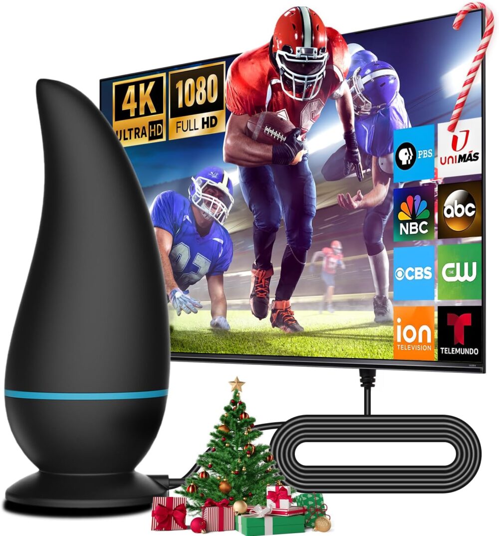 2025 TV Antenna Signal Enhance with 800+ Miles Range Supports 1080p 4K for HDTV Cable, Smart TV, Older TVs, 18ft HDTV Cable for Free Channel - Image 2