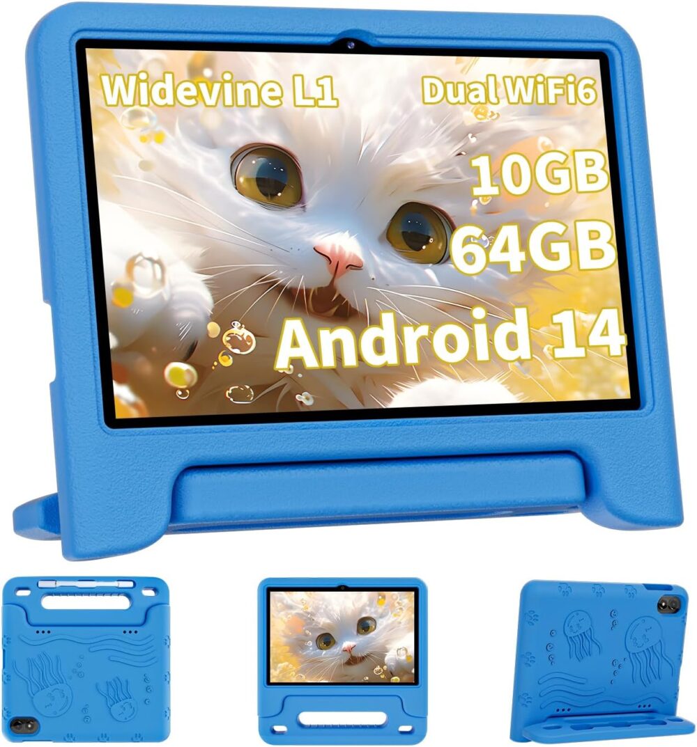 2025 Upgraded Kids Tablet, Octa-core, 10 Inch Android 14 Tablet for Kids with Case, 6000mAh Battery with Kids Space, Parental Control, Dua l WiFi6, Kids App Pre-Installed, Great Gift for Children - Image 2