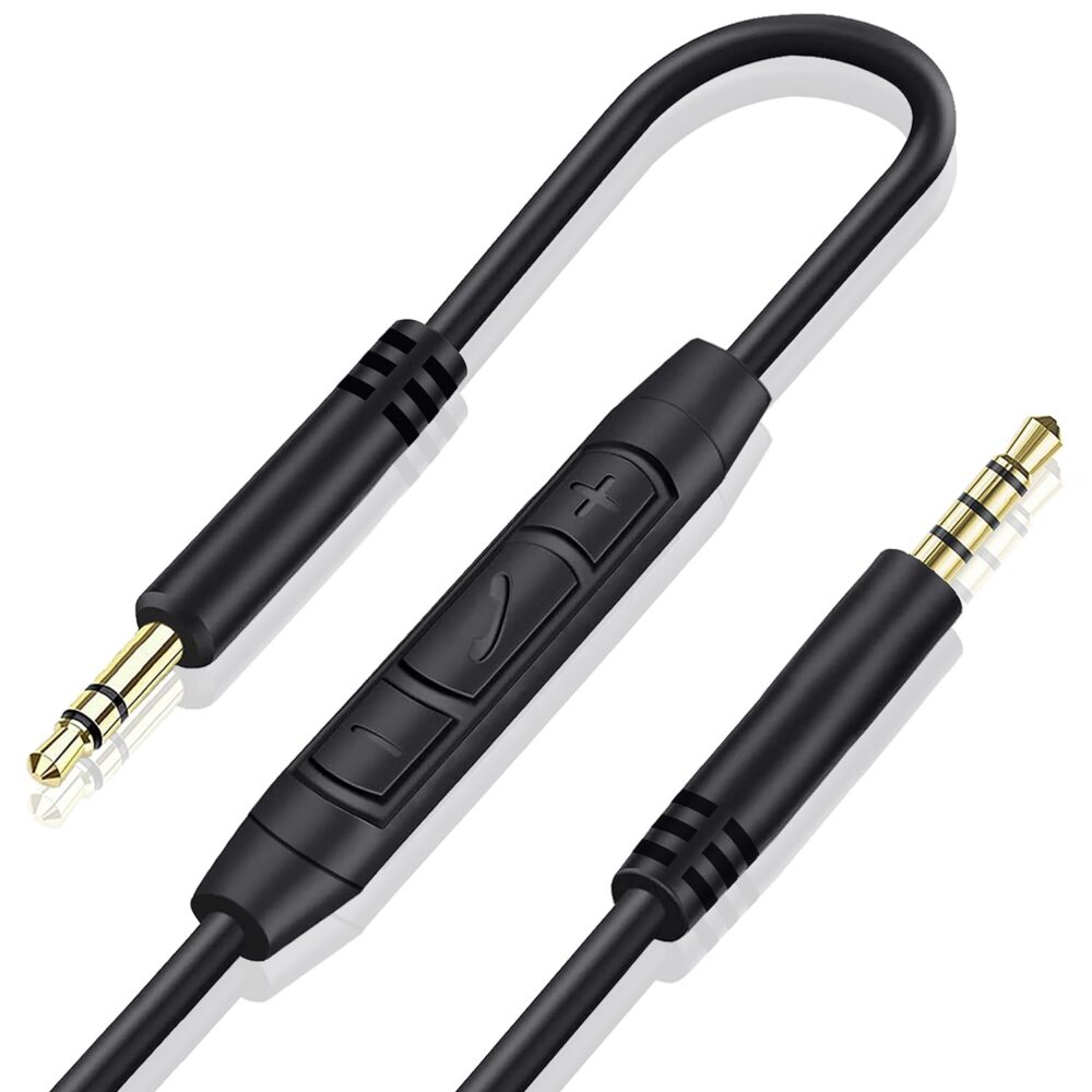 3.5mm Replacement Audio Cable for Beats Headphones Cord Wire Aux Cable Compatible with Beats Solo2 Solo3 Studio3 Wireless HD Pro by Dr. Dre Sony WH-1000XM4 WH-1000XM5 with In-line Mic & Volume Control - Image 2