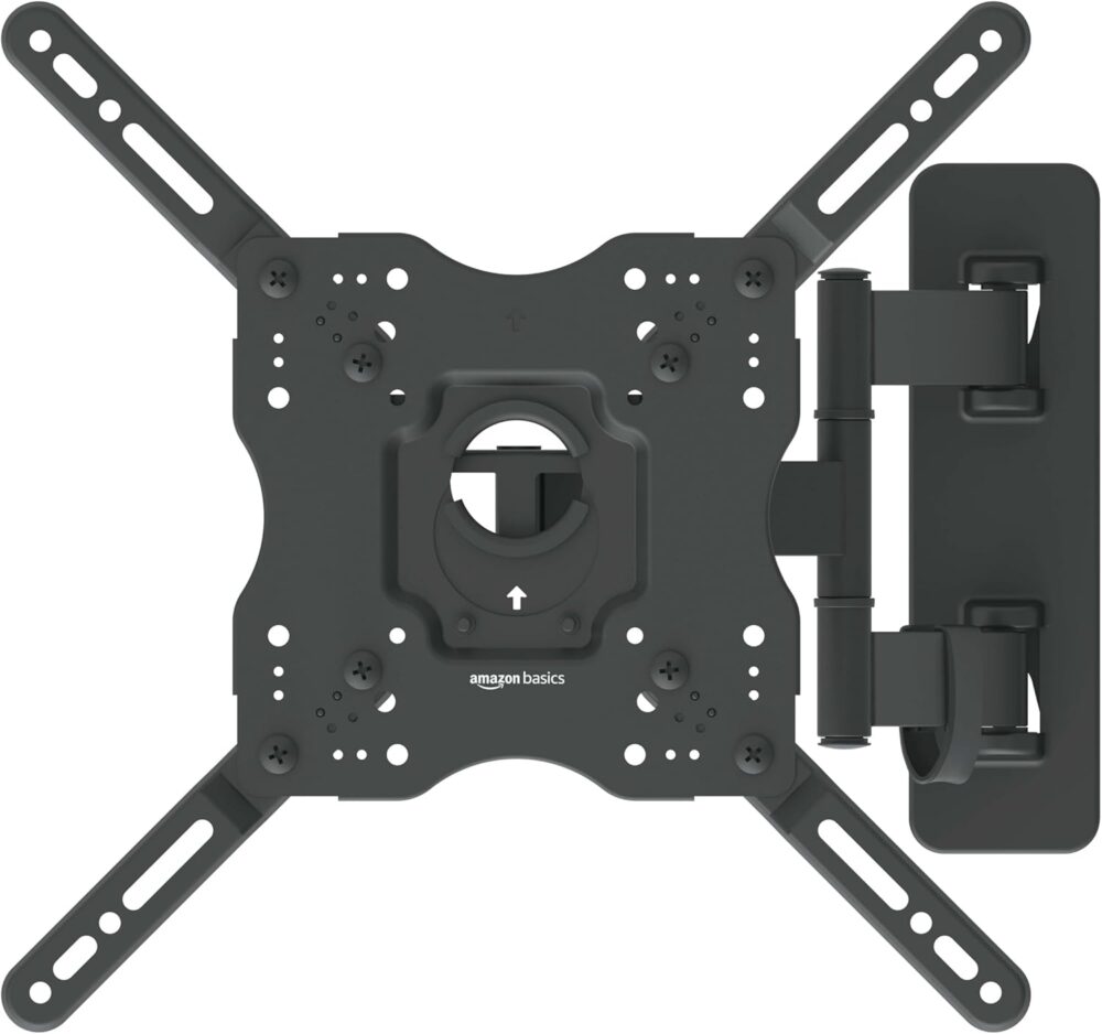 Amazon Basics Full Motion Articulating TV Monitor Wall Mount for 26" to 55" TVs and Flat Panels up to 80 Lbs, Black - Image 2