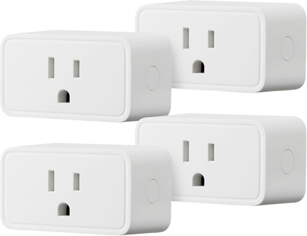 Amazon Basics Smart Plug, Works with Alexa Only, 2.4 GHz Wi-Fi, No Hub Required, 4 Pack, White - Image 2