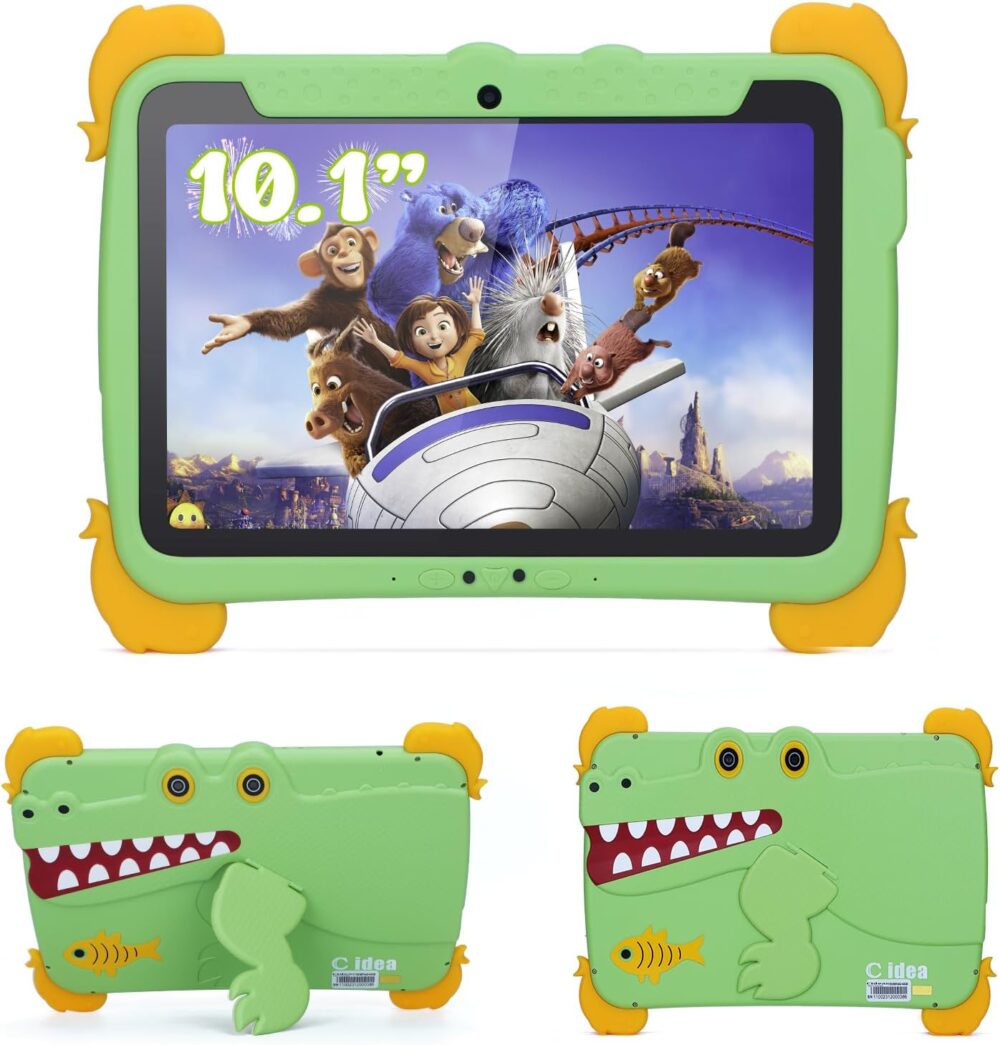 C idea Tablet for Kids, 10 Inch Kids Tablet, Android 13 Child Tablets, 4GB RAM 64GB ROM, Learning Tablet for Children, 6000mAh, IWAWA Pre-Installed,Parental Control, Child Tablet for Boys, Girls-Green - Image 2