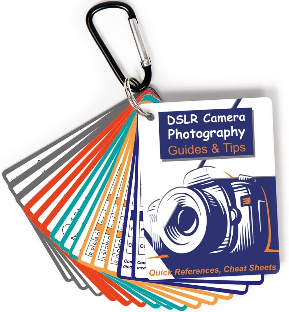 DSLR Cheat Sheet for Canon Nikon Sony Camera Accessories Photography Gifts Photographer, Quick Reference Cards Photography Guides & Tips: Settings, Exposure, Modes, Composition, Lighting Etc 4×3 Inch - Image 2