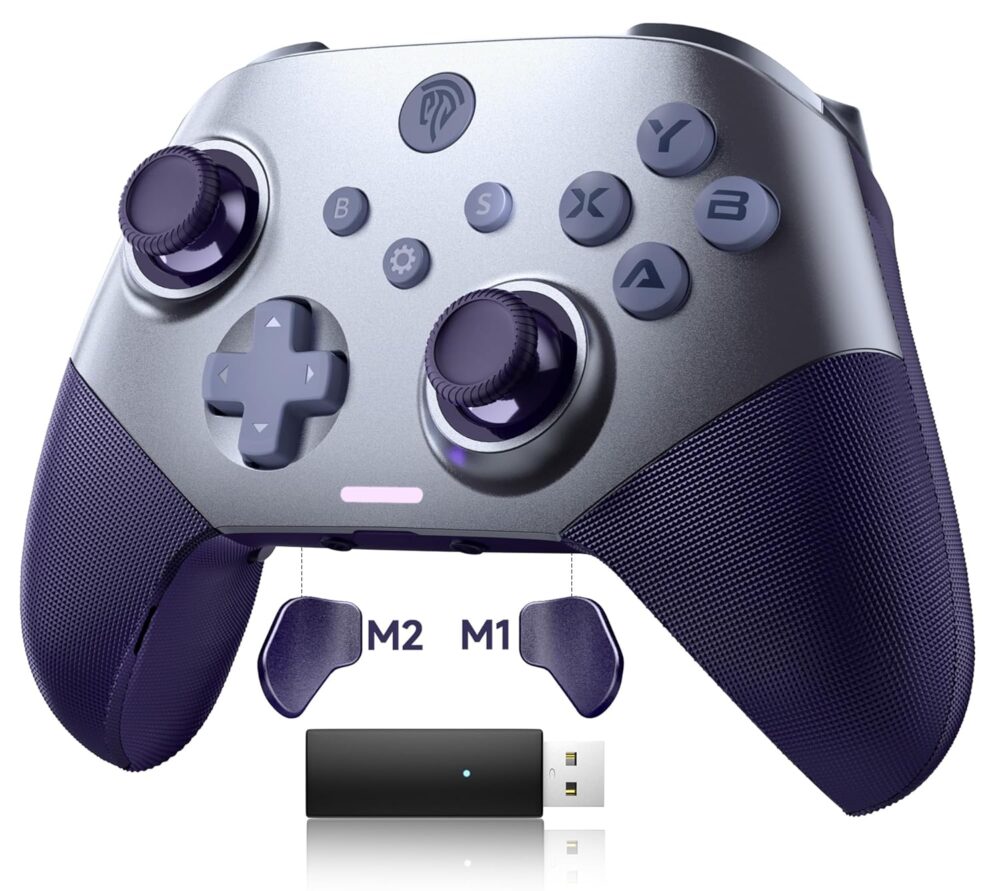 EasySMX X10 Wireless PC Controller with Dual Hall Effect, Bluetooth Controller for PC/Switch/Steam/Android TV, Mobile - Include a White Swappable Faceplate, Compatible with Black Myth: Wukong - Image 2
