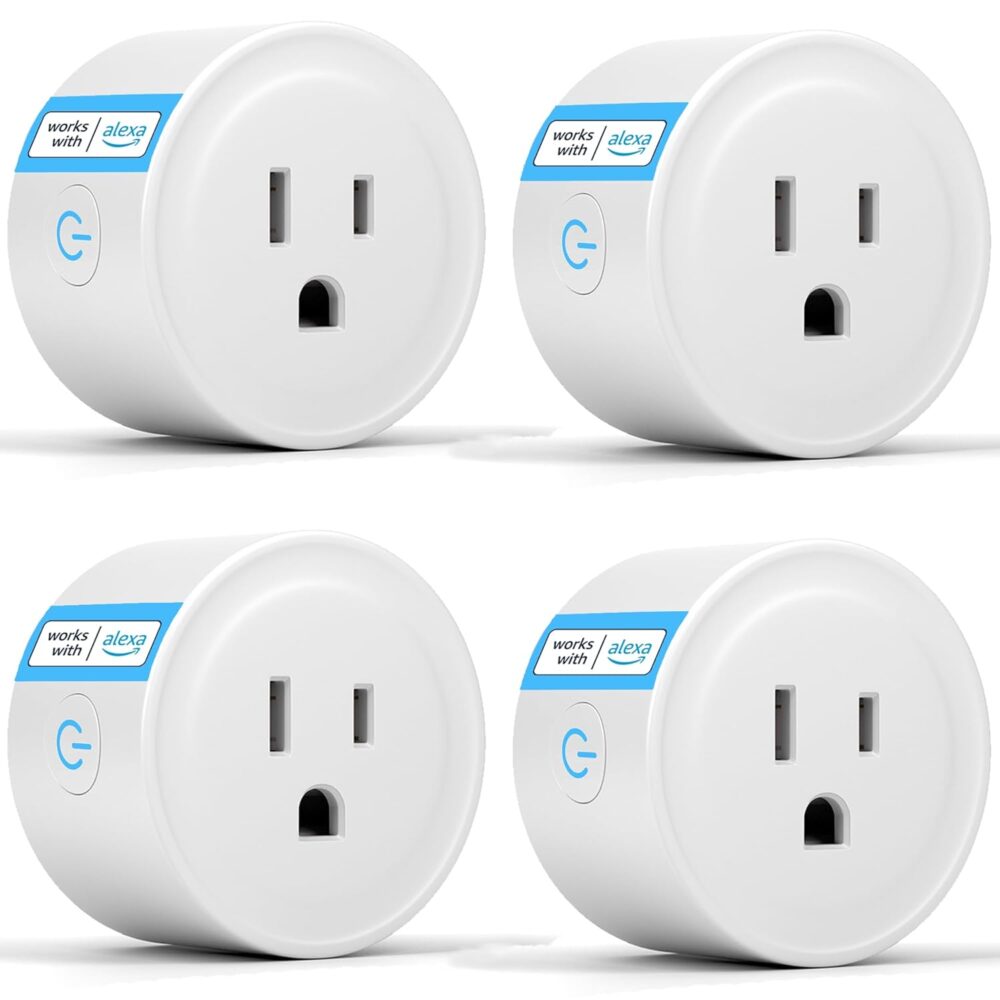 ExIoTy Smart Plug, Works with Alexa Only, Simple Setup with One Voice Command, Voice Control, Remote Control, Timer & Schedule & Group Controller, Bluetooth Mesh Outlet, Alexa Echo Required （4 Pack） - Image 2
