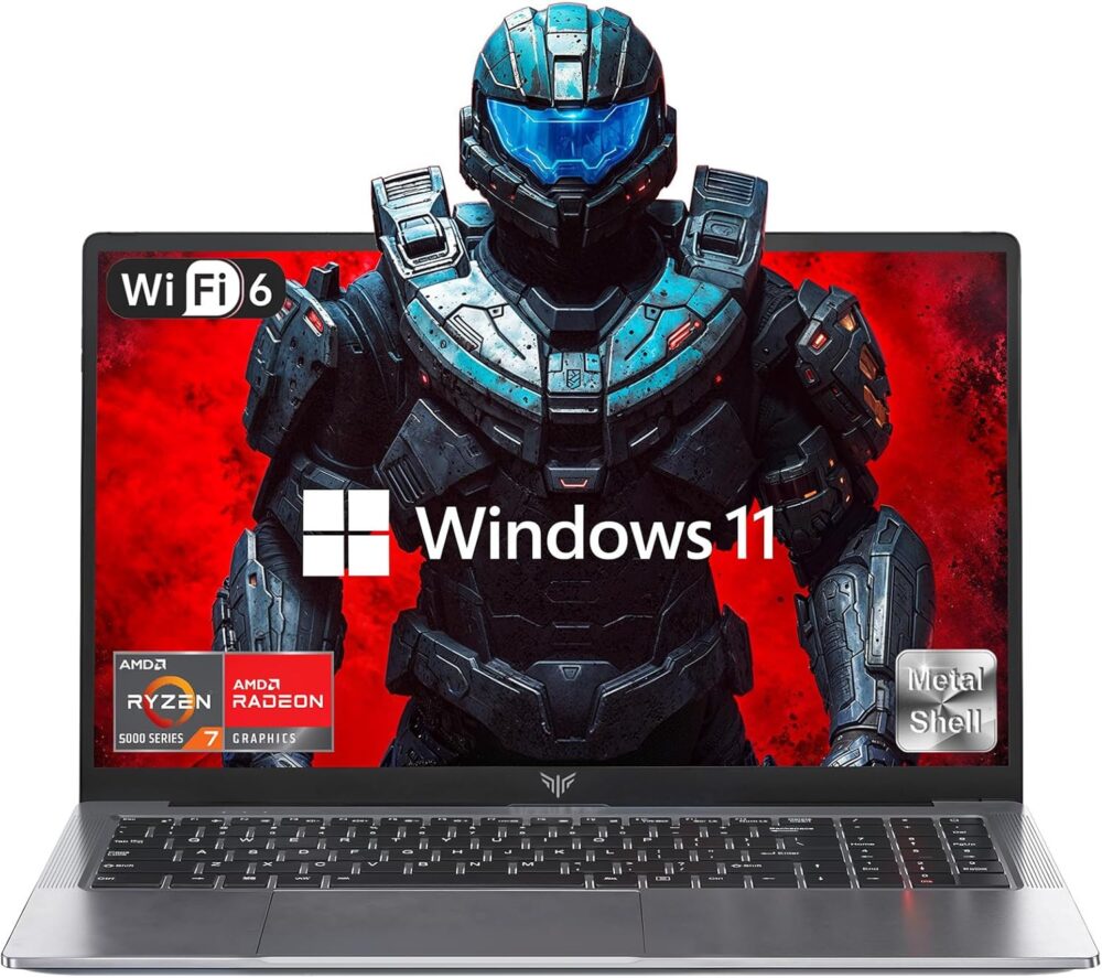 Gaming Laptop, Laptop Computer with AMD Ryzen 7 5000 Series (8C/16T, Up to 4.3GHz), 16GB RAM 512GB NVMe SSD Windows 11 Laptop, Radeon RX Vega 8 Graphics, WiFi 6, 53Wh Battery, Backlit KB - Image 2