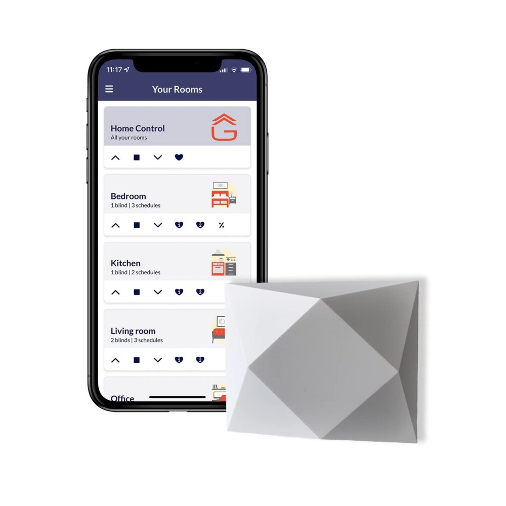 Go Smart Bridge Home Automation Hub for Motorized Blinds Compatible with Alexa, Google Home, IFTTT, Control4, Siri; Remote, App & Voice Control - Image 2