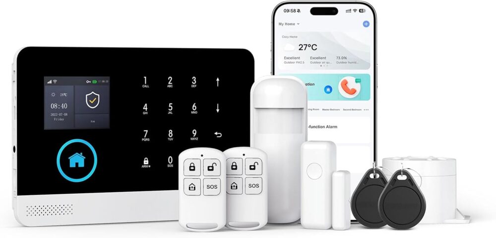 Home Security System - Alarm 8-Piece Kit Compatible with Alexa,Tuey and Smart Life (No Contract) - Image 2