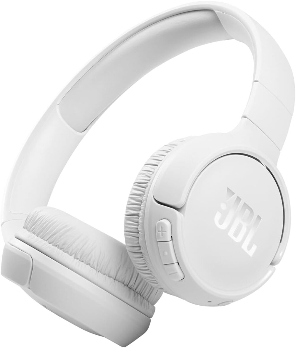 JBL Tune 510BT - Bluetooth headphones with up to 40 hours battery, microphone for call, foldable and comfortable, Android and iOs compatible (White) - Image 2
