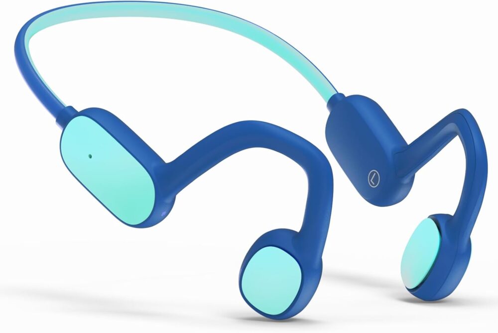 Kids Headphones, Bluetooth 5.2 Air Conduction Open Ear Headphones, 85dB Volume Limiting, Stereo Sound with Mic, IPX5 Waterproof, 20H Playtime, Perfect for School and Outdoor Activities-Blue - Image 2