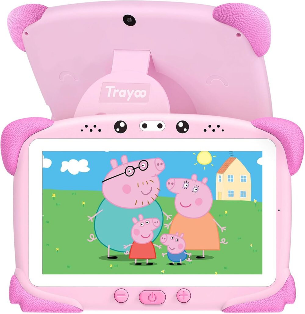 Kids Tablet 7 Toddler Tablet for Kids, 32GB Tablet for Toddler Learning, Children Tablet with WiFi, Camera, IPS Screen, Parent Controls, Pre-Installed Apps, for Boys Girl(Roser) - Image 2