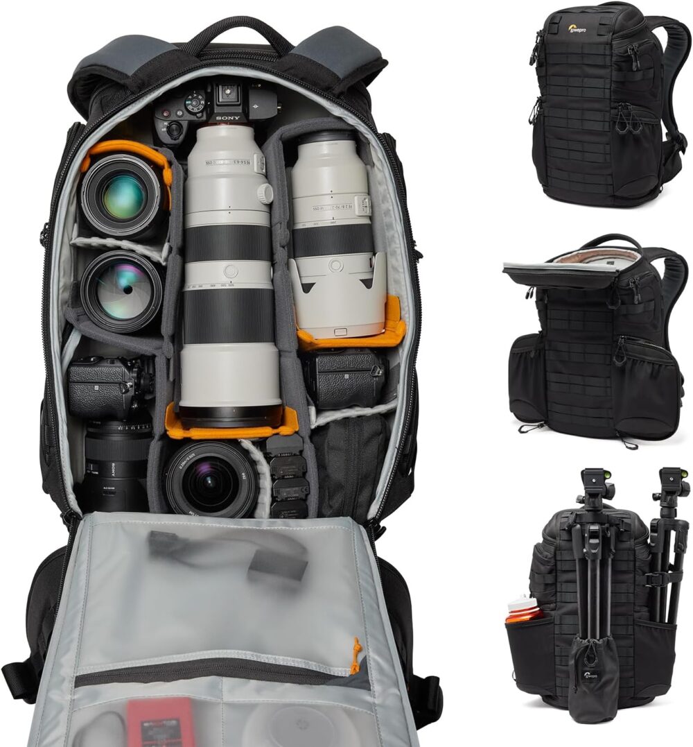Lowepro ProTactic BP 450 AW III Camera Backpack, 4-Point Access, Professional Camera Bag, DSLR/Drones/Mirrorless, Up to 16" Laptop, Rain Cover, for Photographer,Videographer, Volume 28L - Image 2