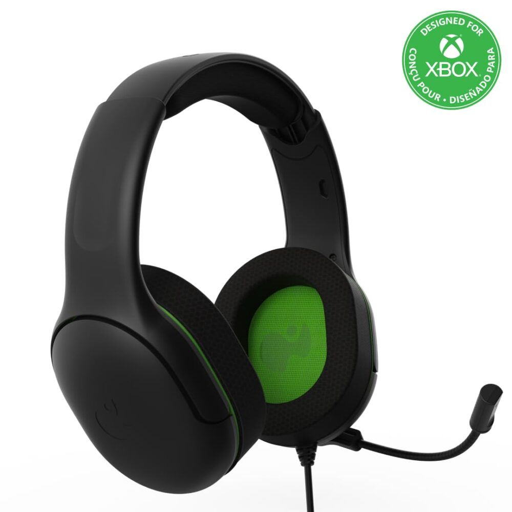 PDP Gaming AIRLITE Pro Headset with Mic for Xbox Series X/S/Xbox One/PC, Wired Power Stereo Headphones, Windows Sonic Spatial Sound, Lightweight Memory Foam - Black - Image 2