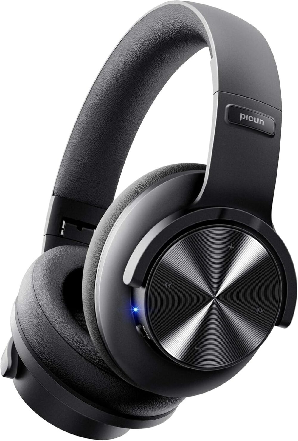 Picun B8 Bluetooth Headphones, 120H Playtime Headphones Wireless Bluetooth with 3 EQ Modes, Low Latency, Hands-Free Calls, Over Ear Headphones for Travel Home Office Cellphone PC Black - Image 2