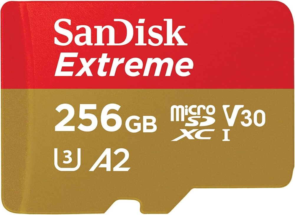 SanDisk 256GB Extreme microSDXC UHS-I Memory Card with Adapter - Up to 190MB/s, C10, U3, V30, 4K, 5K, A2, Micro SD Card - SDSQXAV-256G-GN6MA - Image 2