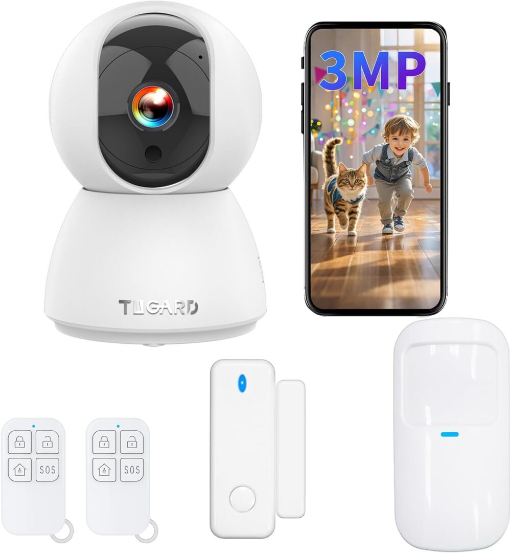 Smart Alarm Wireless Indoor Security Camera, Home Security Alarm System, APP Remote Control Door/Window Sensor, Pet Baby Elder Alarm System Camera Monitor for Apartment,Office,House,Villa - Image 2