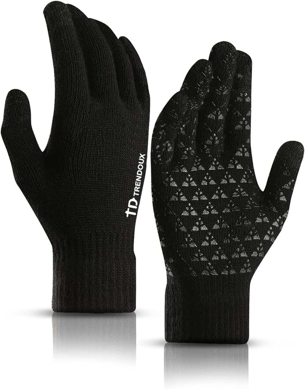 TRENDOUX Winter Gloves for Men Women - Upgraded Touch Screen Cold Weather Thermal Warm Knit Glove for Running Driving Hiking - Image 2