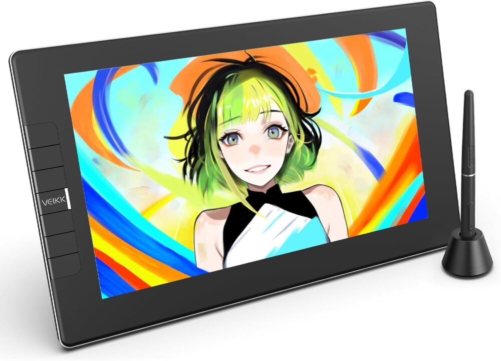VEIKK VK1200 11.6 inch Drawing Tablet with Screen, 8192 Levels Pressure Battery-Free Pen, Tilt Function, 6 Shortcut Keys, for Artists, Students, and Beginners - Image 2