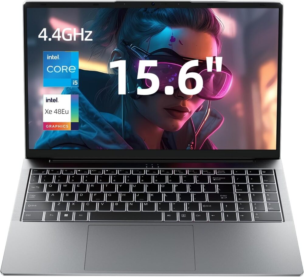 jumper 2025 Laptop, Intel 8-Core Processor(Up to 4.4GHz), 16GB DDR4 512GB NVME SSD, 15.6" FHD IPS Screen, 62.7Wh Battery, WiFi-6, Bluetooth5.1, USB3.2, 4 Stereo Speakers, 2 Memory Slots. - Image 2