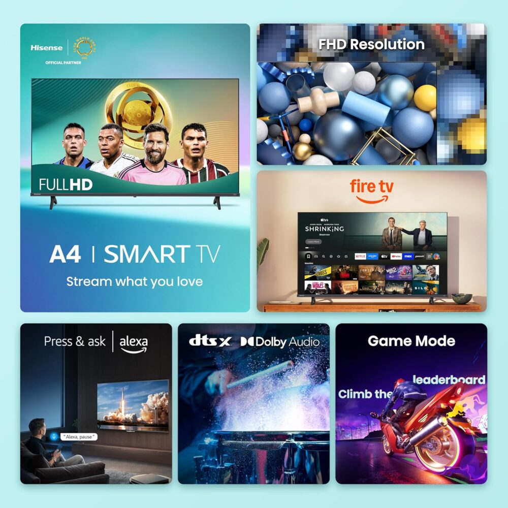 Hisense 32-Inch Class A4 Series FHD 1080p Smart Fire TV (32A4NF, 2025 Model) - DTS Virtual: X, Slim Bezel Design, Alexa Built in - Image 5