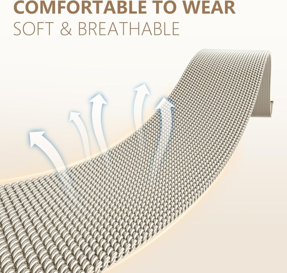 Dirrelo Metal Band Compatible for Apple Watch Bands for Women 40mm 41mm 38mm 42mm 44mm 45mm 46mm 49mm, Mesh Magnetic Strap Stainless Steel Wristband for iWatch Ultra Series 10/9/8/7/6/5/4/3/2/1/SE - Image 4