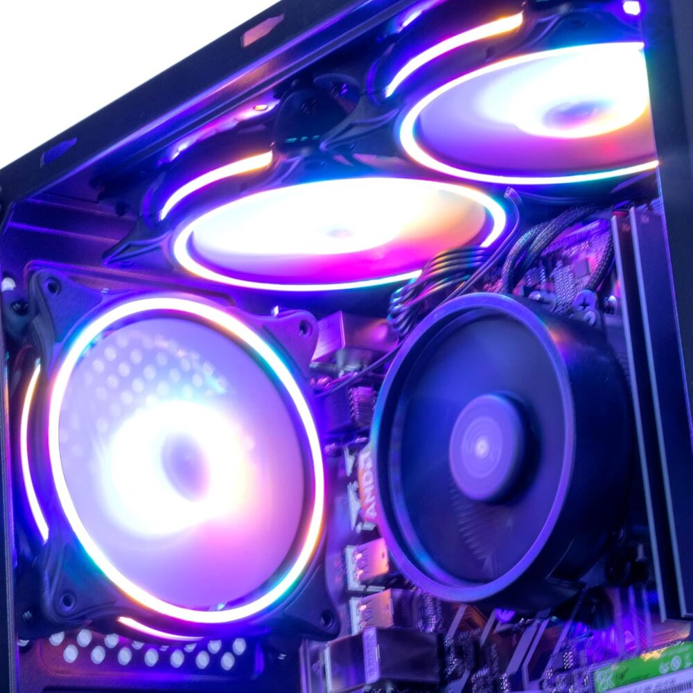 MXZ Gaming PC Computer R5 3500X, RX580, 8G DDR4, NVME 500G, A320,6RGB Fans,Windows 11 Pro Ready to use, Gamer Desktop Computer(R5 3500X| RX580) - Image 4