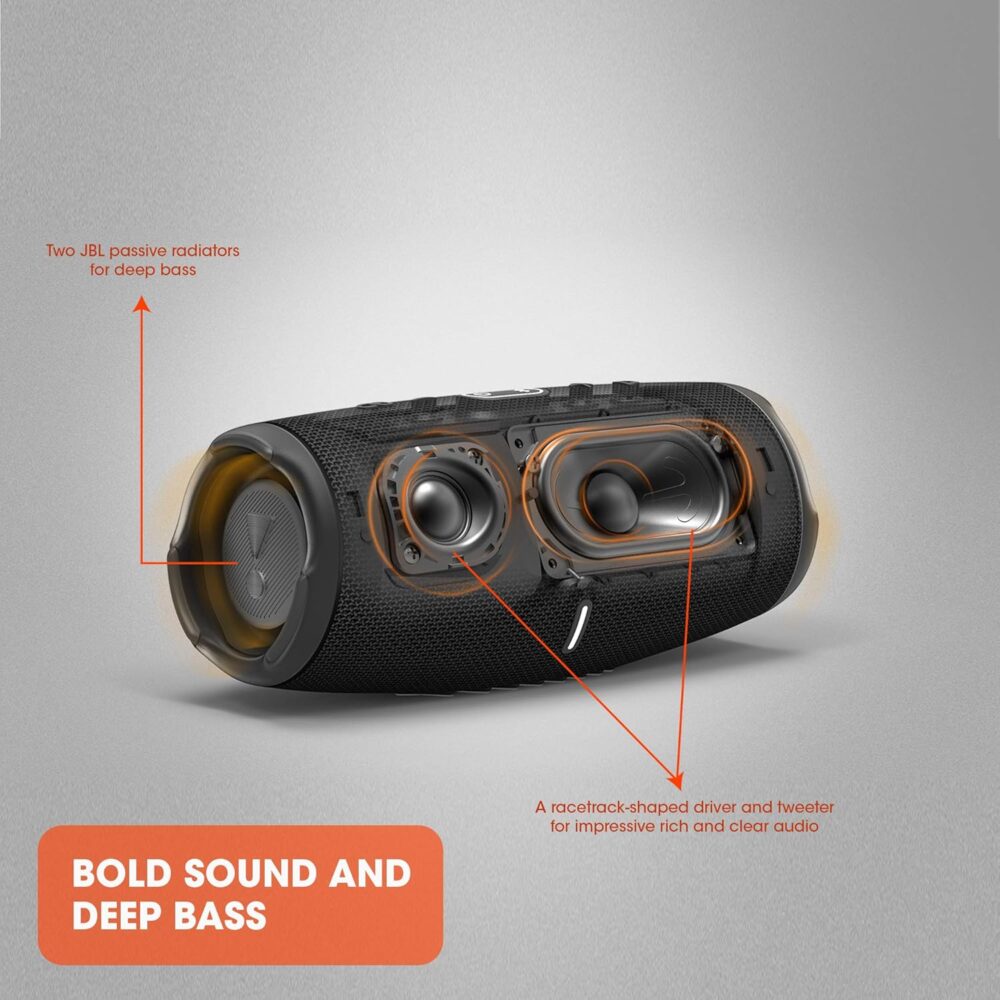 JBL CHARGE 5 - Portable Waterproof (IP67) Bluetooth Speaker with Powerbank USB Charge out, 20 hours playtime, JBL Partyboost (Black) - Image 3