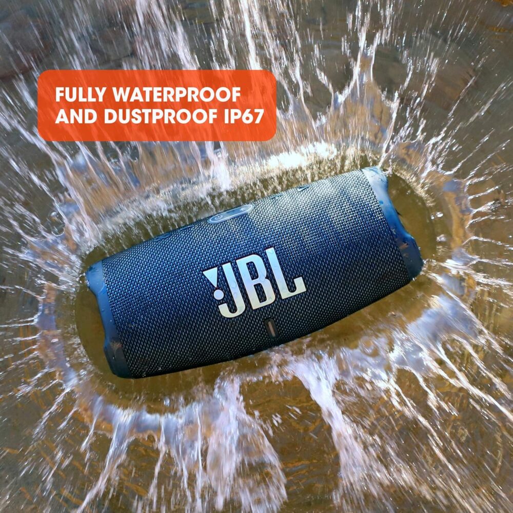 JBL CHARGE 5 - Portable Waterproof (IP67) Bluetooth Speaker with Powerbank USB Charge out, 20 hours playtime, JBL Partyboost (Black) - Image 6