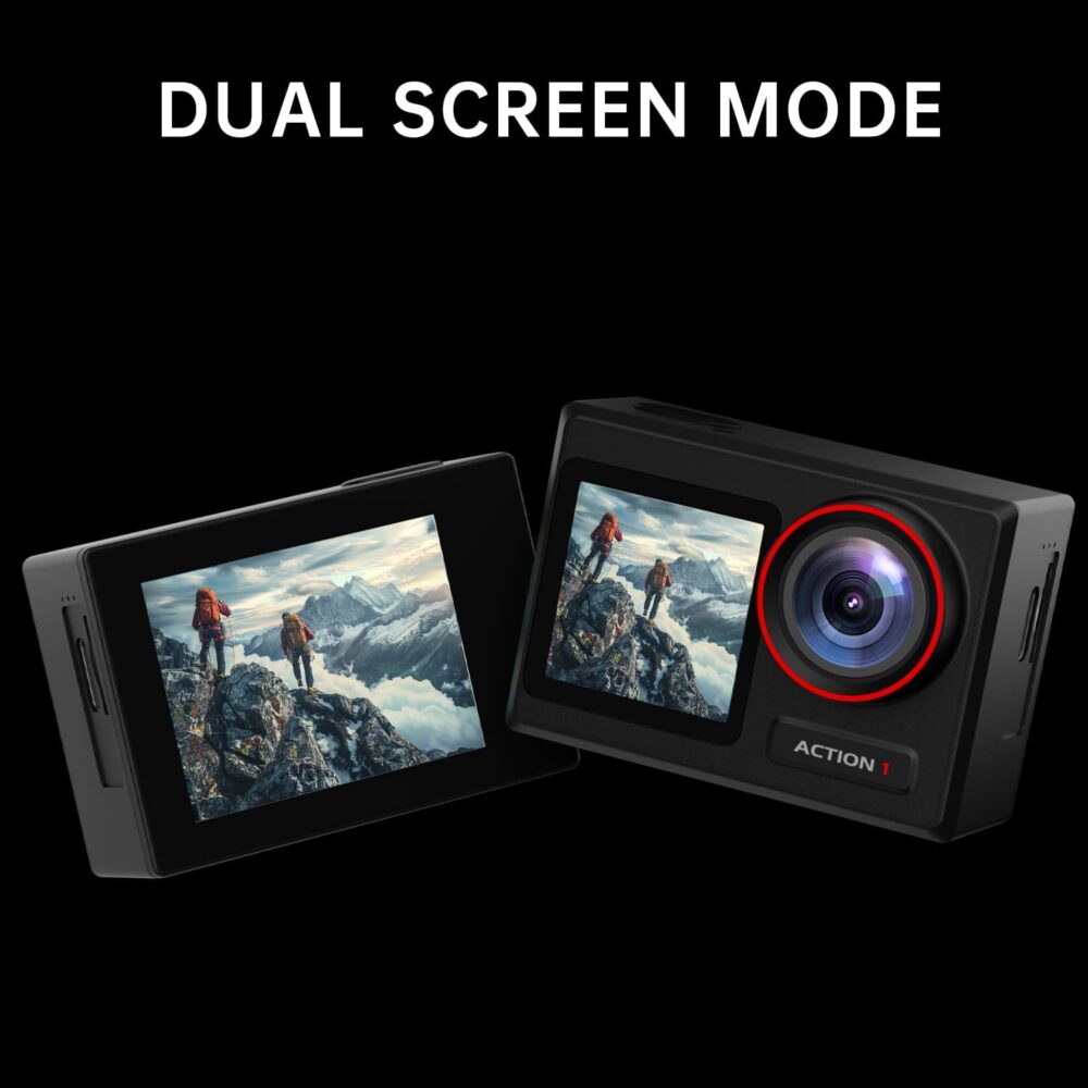 4K 30MP Waterproof Action Camera with 60FPS & Dual Screens, 132FT Underwater Camera with 64GB Card, EIS Stabilization, 5X Zoom, WiFi Remote Control Action Camera Ideal for Sports, Snorkeling - Image 3