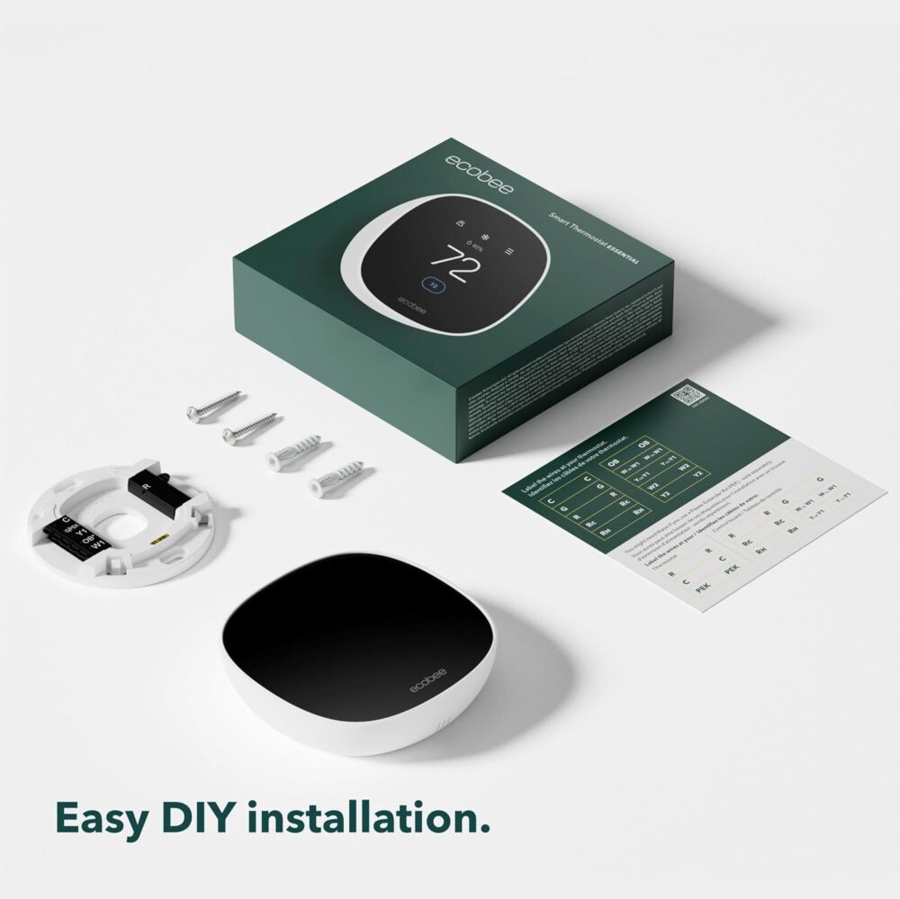 ecobee Smart Thermostat Essential - Energy Star Certified programmable Wi-Fi Thermostat - Works with Siri, Alexa, and Google Assistant - Image 5