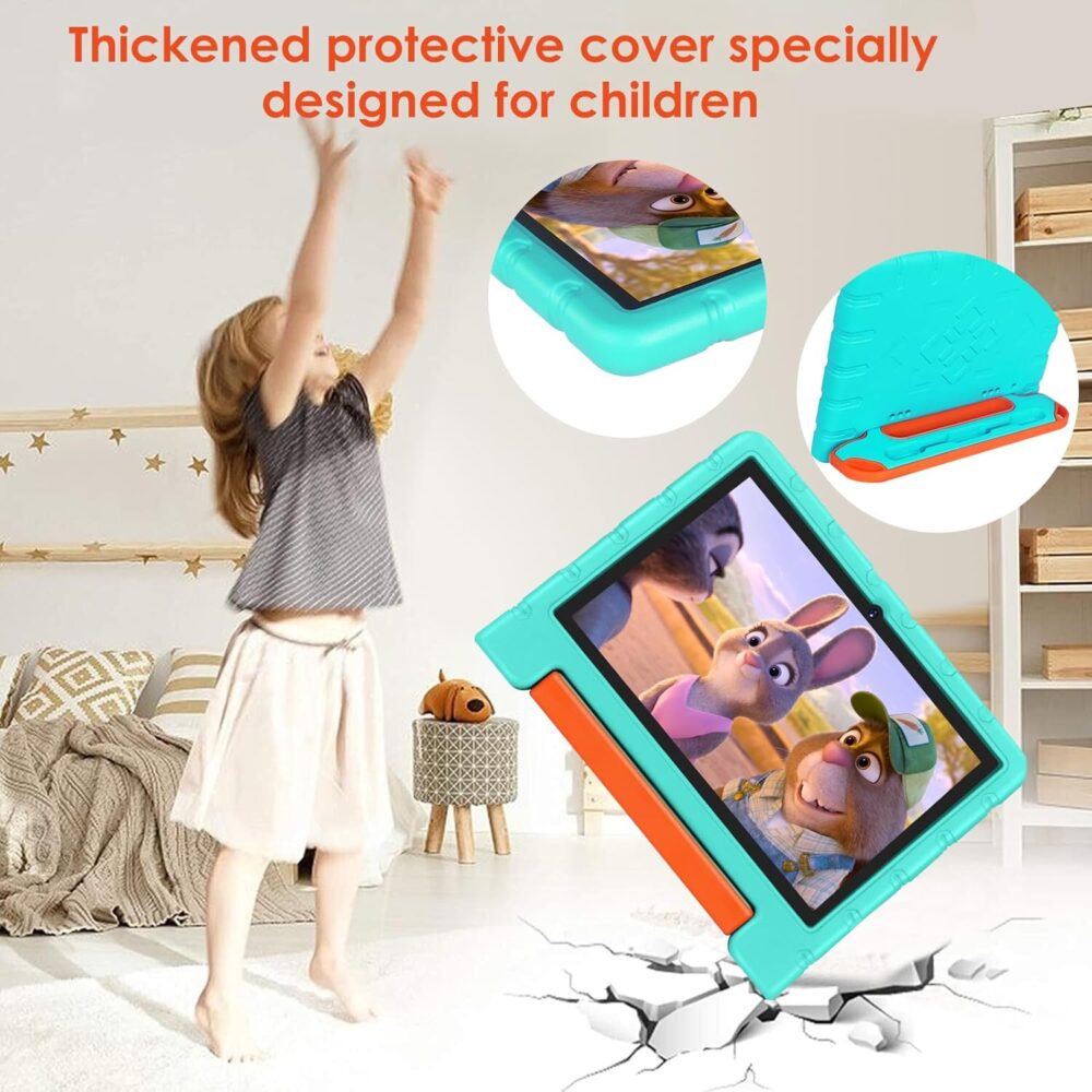 2025 Kids Tablet 10 inch Android 14 Tablets for Kid Octa-Core, 20GB+128GB (TF 1TB), Toddler Tablet with Shockproof Case, 2.4G+5G WiFi 6, Parental Control, Face Unlocked, Split Screen, BT5.0 (Green) - Image 8