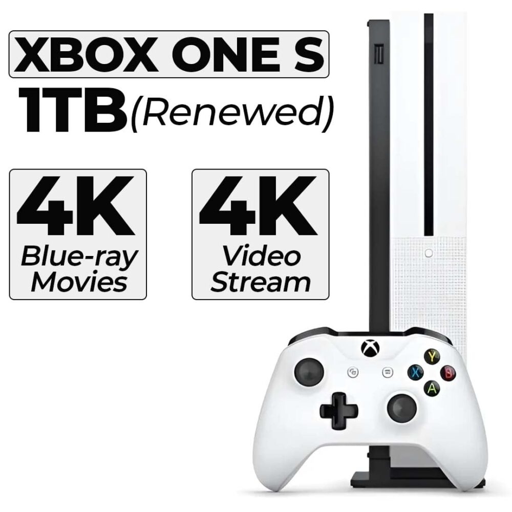 Zeust Xbox One S 1TB All-Digital Edition Console Bundle - Includes the Xbox One Series S Console White, 1x Wireless Controller, and a Microfiber Cloth (Renewed) - Image 3