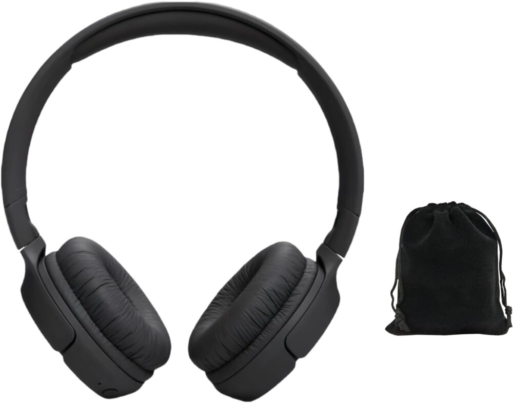 JBL Tune 525BT Wireless Over-Ear Headphones – Experience Deep Bass and Seamless Connectivity - 57H Battery Life - Speed Charge - Bluetooth 5.3 - Includes Storage Pouch, Black, Tune525BT-Pouch - Image 3