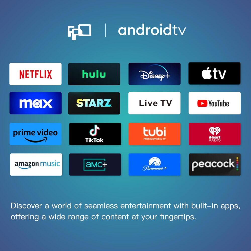 FPD 32 Inch Smart TV 720p HD Flat Screen Television (P-Series) with Google Play, Small LED Tvs for Living Room, Google Cast Built-in, Thin Streaming Live Android TV with WiFi, Bluetooth (2025 Model) - Image 3