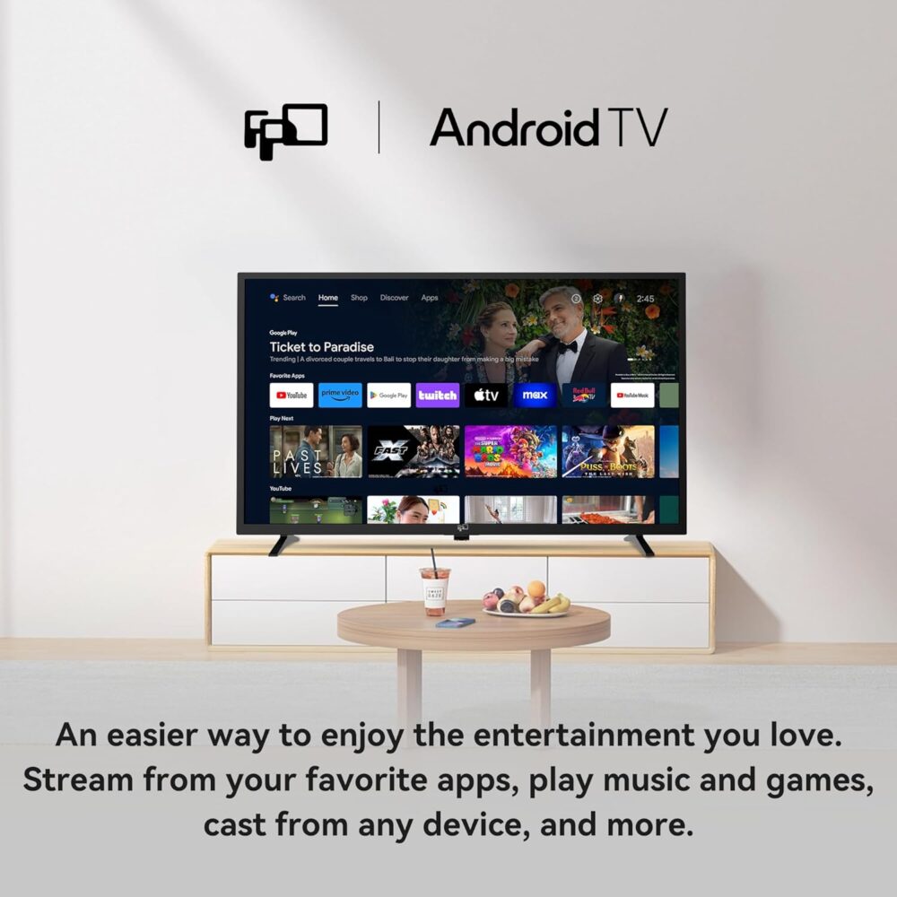 FPD 32 Inch Smart TV 720p HD Flat Screen Television (P-Series) with Google Play, Small LED Tvs for Living Room, Google Cast Built-in, Thin Streaming Live Android TV with WiFi, Bluetooth (2025 Model) - Image 4