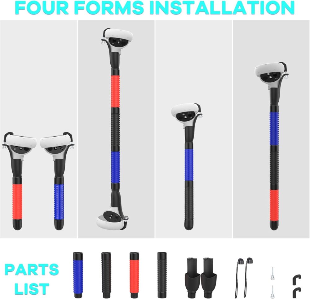 VR Game Handle Accessories for Quest 2 Controllers, Handles Extension Grips for Playing Beat Saber Gorilla Tag Games, VR Golf Club Attachment Compatible with Playing Golf+ First Person Tennis - Image 8