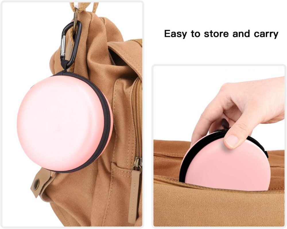 MoKo Storage Box Compatible with Apple Watch Series 10/9/8/7/6/5/4/3/2/1/SE,Portable Protective Travel Bag Fit iWatch 38mm 40mm 41mm 42mm 44mm 45mm 46mm Airpods Pro/3/2/1 Charging Case Dock,Rose Gold - Image 6