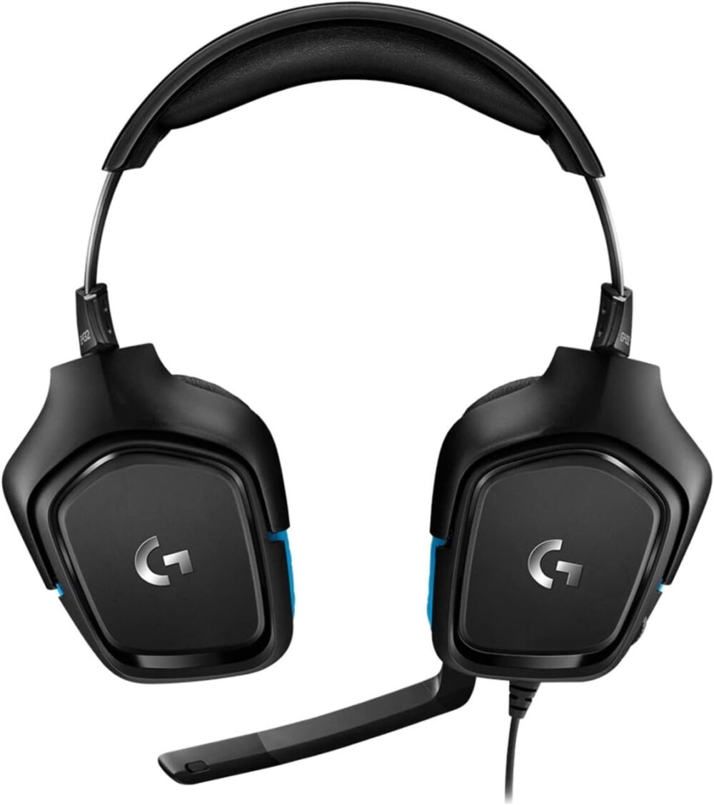 Logitech G432 Wired Gaming Headset, 7.1 Surround Sound, DTS Headphone:X 2.0, Flip-to-Mute Mic, PC (Leatherette) Black/Blue - Image 5