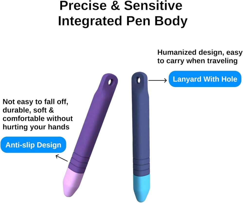 Stylus for Kids 2PCS, Universal Stylus Pens Compatible with Amazon Fire HD Tablet for Kids, Kindle, iPad/iPhone All Capacitive Touch Screens(Purple+Blue) - Image 5