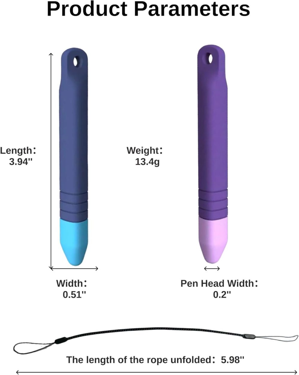 Stylus for Kids 2PCS, Universal Stylus Pens Compatible with Amazon Fire HD Tablet for Kids, Kindle, iPad/iPhone All Capacitive Touch Screens(Purple+Blue) - Image 8