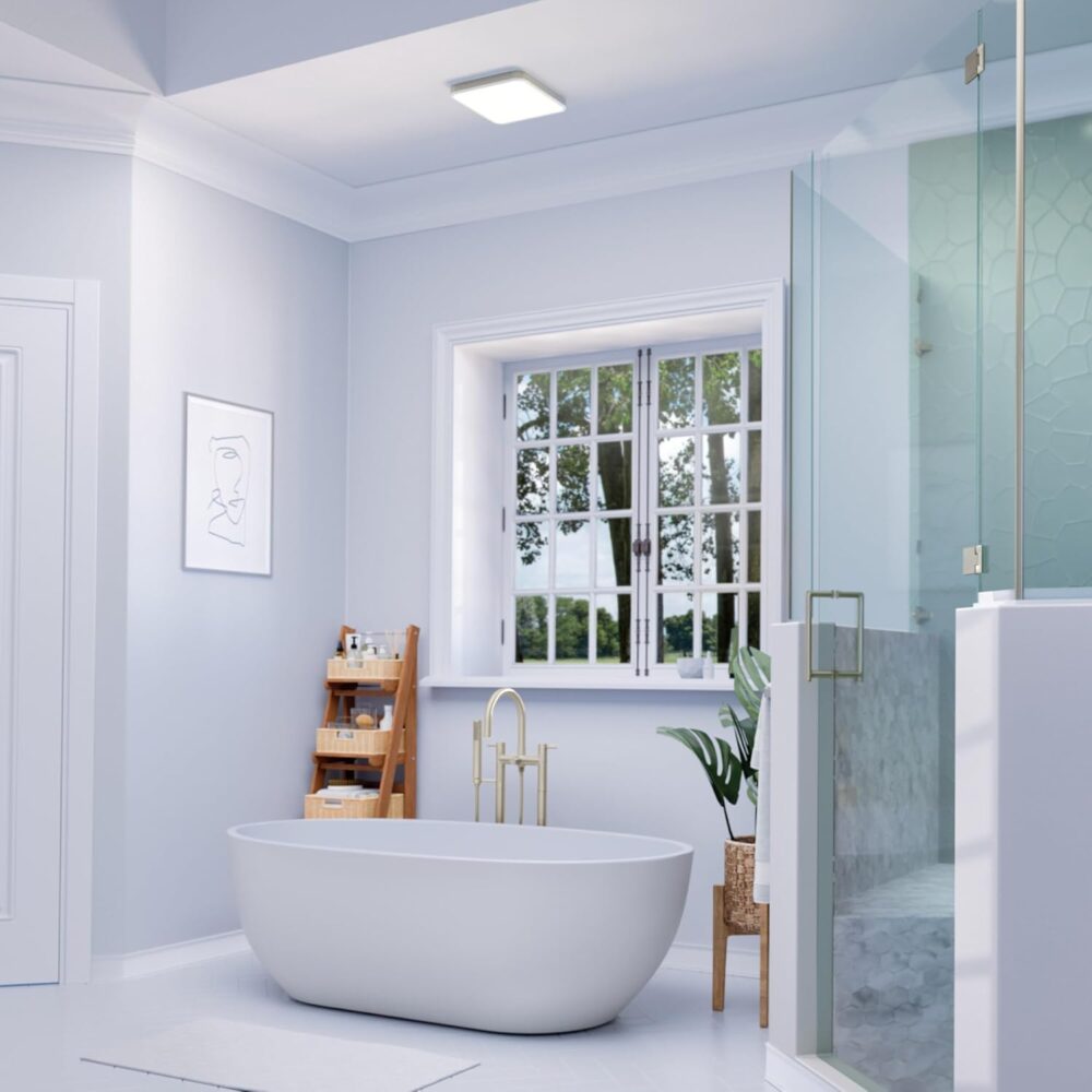 Homewerks 7148-01-AX Smart Bathroom Fan with Alexa Voice Assistant Color Changing LED Light and Bluetooth Speakers 110 CFM 1.5 Sones - Image 10