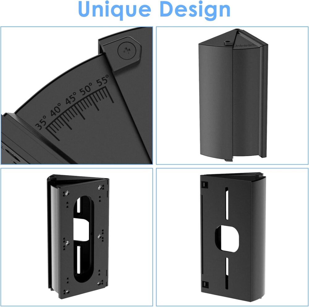 RIOVO Adjustable 30 to 55 Degree Doorbell Angle Mount Compatible with Ring/Blink Video Doorbell/Battery Doorbell, Replacement Angle Adjustment Adapter Mounting Bracket Wedge Kit - Image 4