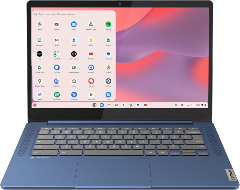 Lenovo IdeaPad Slim 3 Chromebook - 2024 - Lightweight Laptop - Waves MaxxAudio® Speakers - 14" HD Display - HD 720p Camera - 4GB Memory - 64GB Storage - MediaTek Kompanio 520 - Abyss Blue - Image 3