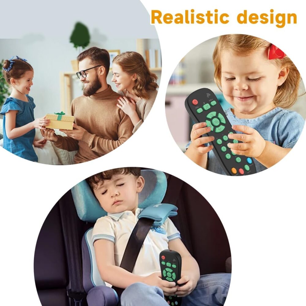 Baby TV Remote Control Toy with Light and Sounds, Kids Musical Early Education Learning Realistic Toddler Remote Toys for Preschool Infant Toddlers Boys Girls Child 6M+ - Image 7