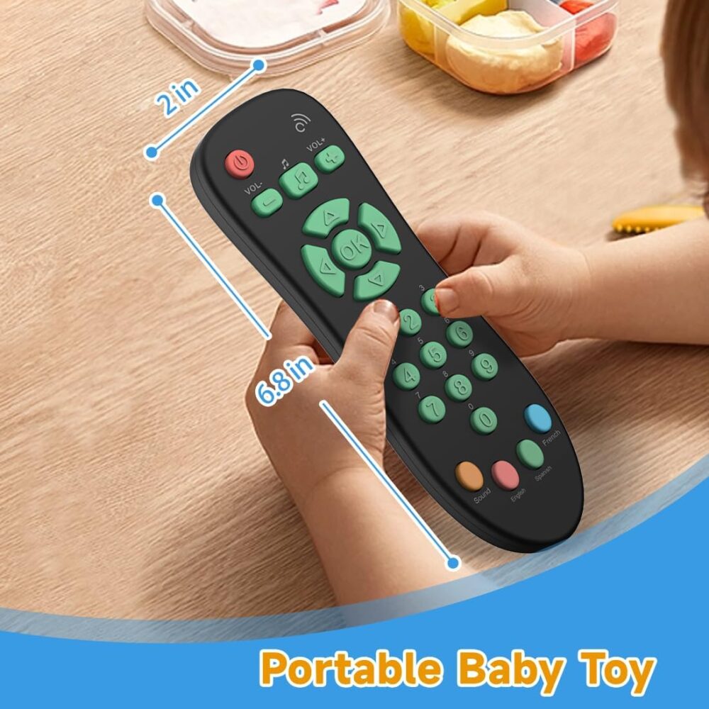 Baby TV Remote Control Toy with Light and Sounds, Kids Musical Early Education Learning Realistic Toddler Remote Toys for Preschool Infant Toddlers Boys Girls Child 6M+ - Image 8
