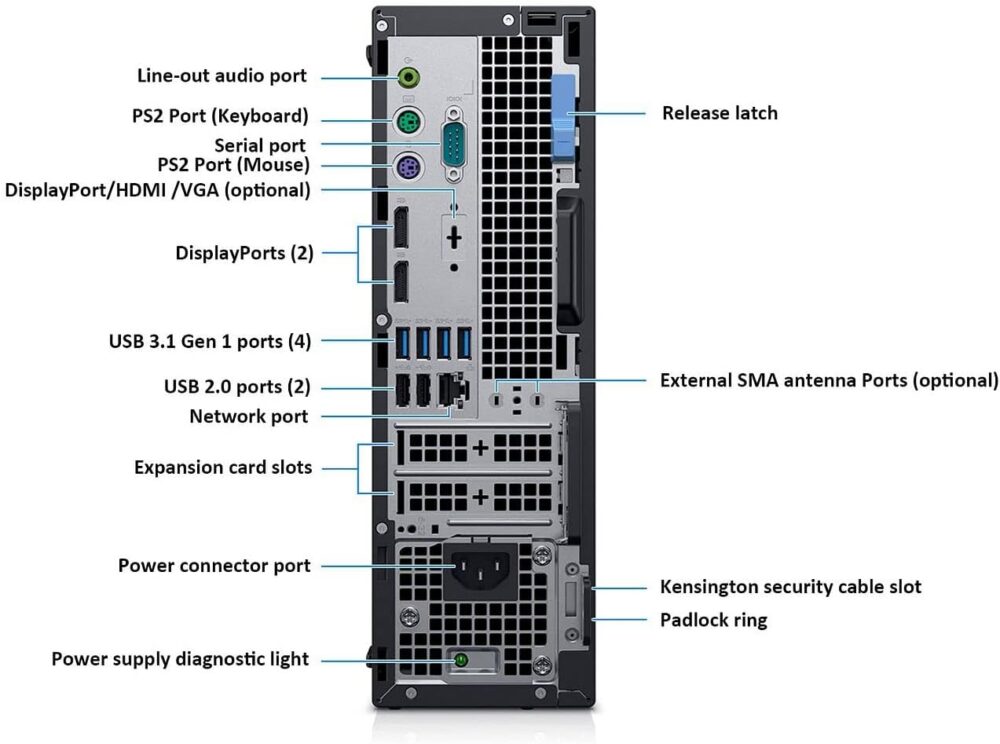 Dell OptiPlex 7070 SFF Desktop Computer PC, Intel 8 Core i7-9700 3.0GHz up to 4.70GHz,32GB DDR4 Ram New 1TB NVMe M.2 SSD,AX210 Built-in WiFi 6E,Windows 11 Pro, Wireless Keyboard & Mouse (Renewed) - Image 4