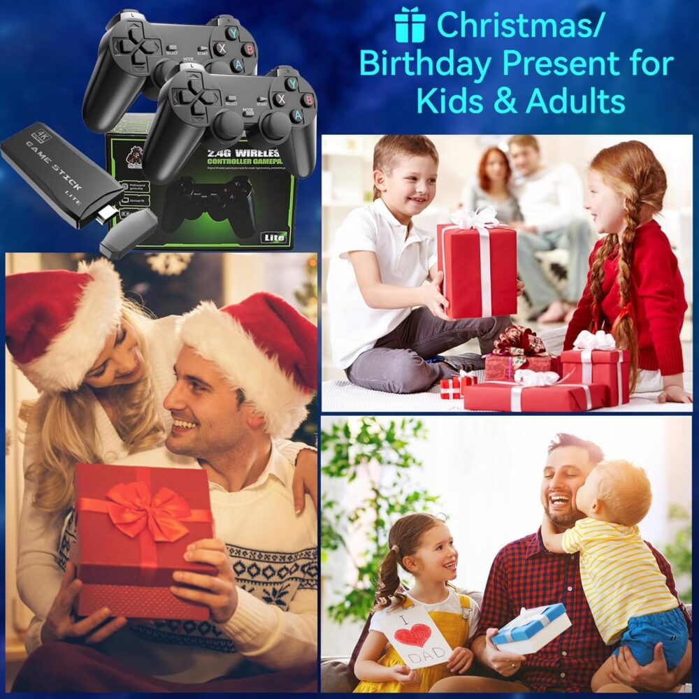 likjhbn 2025 Upgraded Retro Gaming Console, Retro Game Console with 20000+ Games & 15 Emulators, Retro Drive Game Stick 4K HDMI Output, 2.4GHz Wireless Controllers - Image 8